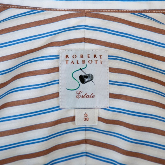 Robert Talbott Estate Striped French Cuff Shirt - Picture 3 of 4